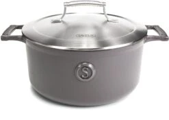 Saveur Selects Braadpan Voyage - Rabbit Grey - ø 25 Cm / 4.7 Liter - Geëmailleerde Anti-aanbaklaag
