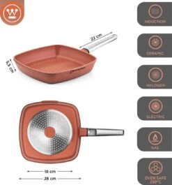 Westinghouse Pannenset Performance (Wokpan + Grillpan) ø 28 Cm - Rood - Inductie En Alle Andere Warmtebronnen 15 Westinghouse Pannenset Performance (Wokpan + Grillpan) ø 28 Cm - Rood - Inductie En Alle Andere Warmtebronnen -Keukengerei Verkoop 1120x1200 3