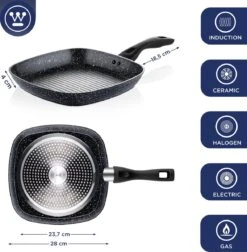 Westinghouse Pannenset Black Marble (Grillpan 28 Cm + Wokpan ø 30 Cm) - Inductie En Alle Andere Warmtebronnen -Keukengerei Verkoop 1176x1200