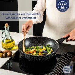 Westinghouse Pannenset Black Marble (Grillpan 28 Cm + Wokpan ø 30 Cm) - Inductie En Alle Andere Warmtebronnen -Keukengerei Verkoop 1200x1200 78