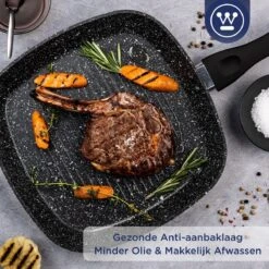 Westinghouse Pannenset Black Marble (Grillpan 28 Cm + Wokpan ø 30 Cm) - Inductie En Alle Andere Warmtebronnen -Keukengerei Verkoop 1200x1200 79