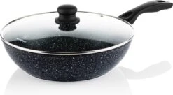 Westinghouse Pannenset Black Marble (Grillpan 28 Cm + Wokpan ø 30 Cm) - Inductie En Alle Andere Warmtebronnen -Keukengerei Verkoop 1200x661 1