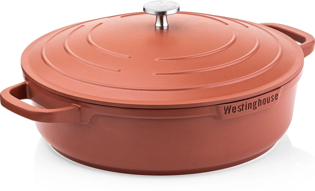 Westinghouse Pannenset Performance (Braadpan + Hapjespan) ø 28 Cm - Rood - Inductie En Alle Andere Warmtebronnen 5 Westinghouse Pannenset Performance (Braadpan + Hapjespan) ø 28 Cm - Rood - Inductie En Alle Andere Warmtebronnen - Afbeelding 5