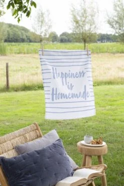 Walra Theedoek Happiness Jeans Blauw 50 X 70 Cm -Keukengerei Verkoop 1220105 1