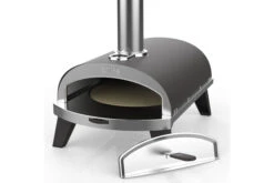 ZiiPa Pizza Oven Piana - Houtgestookt - Met Thermometer - Leisteen - Voor ø 30 Cm Pizza's - Roterende Pizzasteen -Keukengerei Verkoop 159548