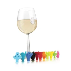 Vacu Vin Wijnglasherkenners - Gekleurd - 12 Stuks -Keukengerei Verkoop 1886060 Glass Markers Party People 12 pcs Main