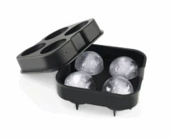 Sareva IJsblokjesvorm - 4 Ronde Ijsbollen - Siliconen - Easy Release - Herbruikbaar -Keukengerei Verkoop 2018 12 11 1117 001 1