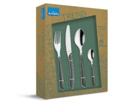 Amefa Bestekset Eclat - Leigrijs - 24-delig / 6 Personen -Keukengerei Verkoop 2294SLTR42C71 4