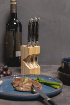 Sareva Steakmessenset Laguiole - Zwart - 6 Stuks -Keukengerei Verkoop 25082021 12