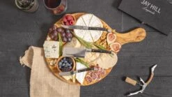 Jay Hill Serveerplank / Pizzaplank Tunea - Olijfhout - ø 30 Cm -Keukengerei Verkoop 25082021 25 3