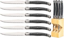 Sareva Steakmessenset Laguiole - Zwart - 6 Stuks