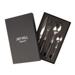 Jay Hill Bestekset Laguiole - Zwart - 24 Delig / 6 Personen -Keukengerei Verkoop 3 8720812849643 2 2