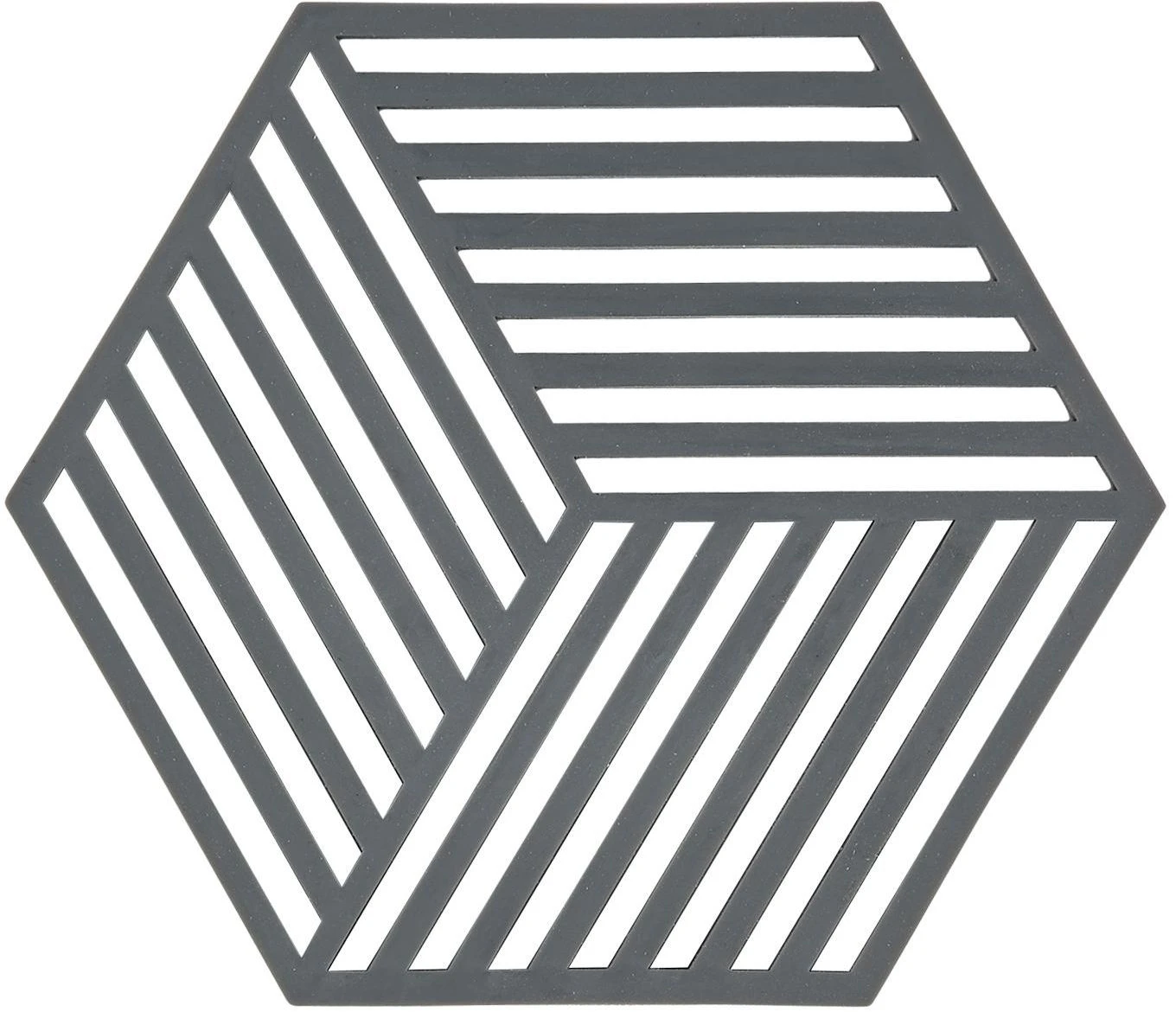 Zone Denmark Pannenonderzetter Hexagon - Cool Grey - 16 X 14 Cm 1 Zone Denmark Pannenonderzetter Hexagon - Cool Grey - 16 X 14 Cm