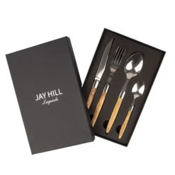 Jay Hill Bestekset Laguiole - Olijfhout - 4-delig -Keukengerei Verkoop 4 8720812849636 2