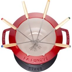 Staub Fondueset Kersenrood - ø 20 Cm / 2.36 Liter -Keukengerei Verkoop 40511 975 0 7