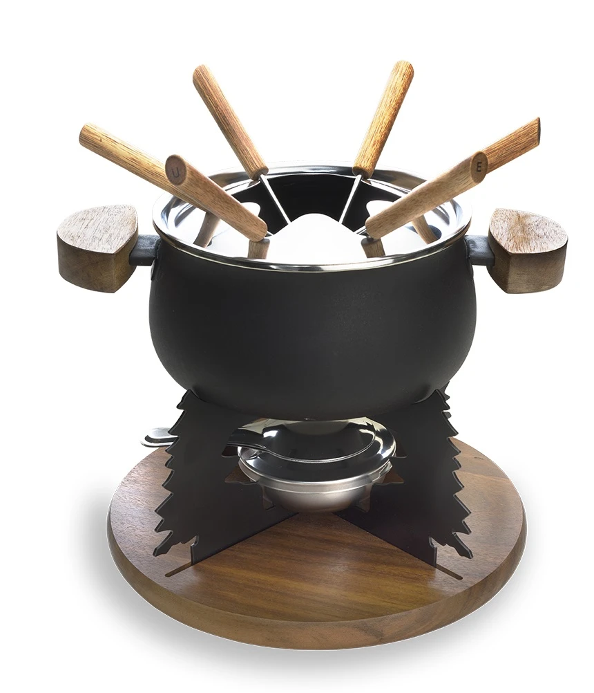 Cosy & Trendy Fondueset - 6 Personen - Zwart - 2 Liter 1 Cosy & Trendy Fondueset - 6 Personen - Zwart - 2 Liter