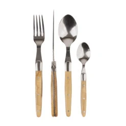 Jay Hill Bestekset Laguiole - Olijfhout - 4-delig -Keukengerei Verkoop 45 bestek