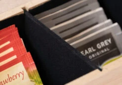 Sakura Tea Theedoos - Hout - 6-vaks - Met Fluweel - 24 X 16 Cm -Keukengerei Verkoop 5 detail 6 lang hout 2