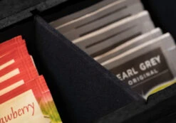 Sakura Tea Theedoos - Zwart - 6-vaks - Met Fluweel - 43 X 9 Cm -Keukengerei Verkoop 5 detail 6 lang zwart 1