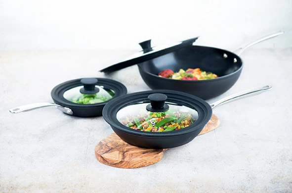 Cosy & Trendy Pannendeksel - Glas - ø 28/30/32 Cm 2 Cosy & Trendy Pannendeksel - Glas - ø 28/30/32 Cm - Afbeelding 2