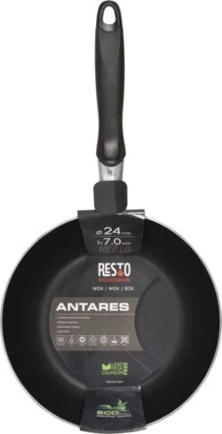 Resto Kitchenware Wokpannenset Antares ø 24 + 26 + 28 Cm - Inductie En Alle Andere Warmtebronnen -Keukengerei Verkoop 614x1200
