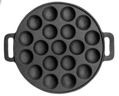 Sareva Poffertjespan - Gietijzer - ø 24 Cm - 19 Poffertjes -Keukengerei Verkoop 7061112070186 1