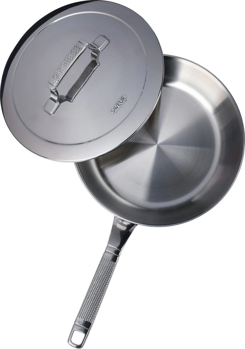 Saveur Selects Pannenset Voyage Series (Koekenpan ø 25 Cm + Steelpan ø 20 Cm) - TriPly RVS - Inductie En Alle Andere Warmtebronnen 2 Saveur Selects Pannenset Voyage Series (Koekenpan ø 25 Cm + Steelpan ø 20 Cm) - TriPly RVS - Inductie En Alle Andere Warmtebronnen - Afbeelding 2