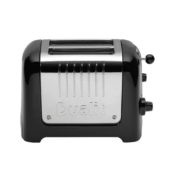 Dualit Broodrooster Lite - Extra Brede Sleuven - Gloss Black - D26225 -Keukengerei Verkoop 85735 lite 2 slot black front web