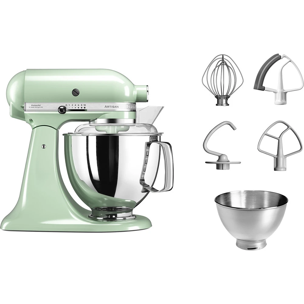 KitchenAid Keukenmachine Artisan - Kantelbare Kop - Pistache - 4.8 Liter - 5KSM175PSEPT 2 KitchenAid Keukenmachine Artisan - Kantelbare Kop - Pistache - 4.8 Liter - 5KSM175PSEPT - Afbeelding 2