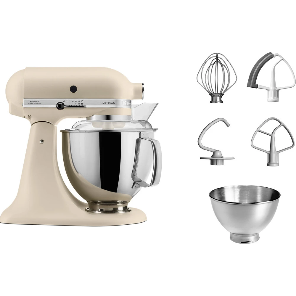 KitchenAid Keukenmachine Artisan - Kantelbare Kop - Fresh Linen - 4.8 Liter - 5KSM175PSEFL 2 KitchenAid Keukenmachine Artisan - Kantelbare Kop - Fresh Linen - 4.8 Liter - 5KSM175PSEFL - Afbeelding 2
