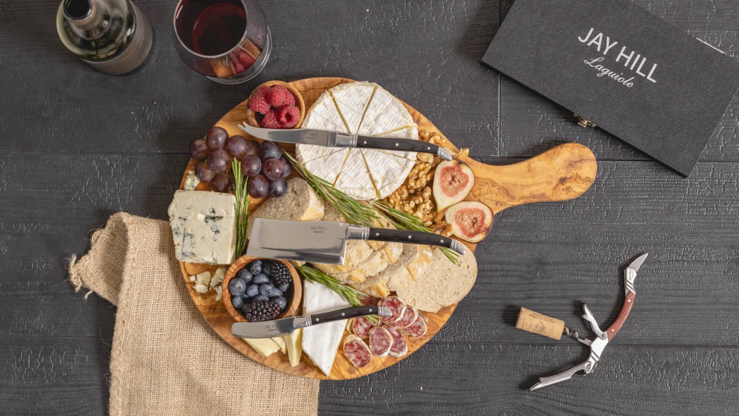 Jay Hill Kurkentrekker / Kelnersmes Laguiole - Rozenhout 3 Jay Hill Kurkentrekker / Kelnersmes Laguiole - Rozenhout - Afbeelding 3