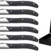 Jay Hill Steakmessen Laguiole - Zwart - 6 Stuks