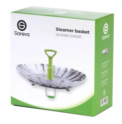 Sareva Stoommandje - RVS - Verstelbaar Van ø 17 - 27 Cm 13 Sareva Stoommandje - RVS - Verstelbaar Van ø 17 - 27 Cm -Keukengerei Verkoop 8720364454647 verpakking