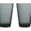 Iittala Glas Aino Aalto - Donkergrijs - 330 Ml - 2 Stuks