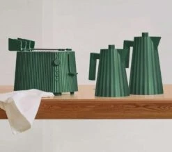 Alessi Smoothie Blender Plisse - Groen - 380 W - Door Michele De Lucchi - MDL17 GR -Keukengerei Verkoop Alessi Plisse Groen