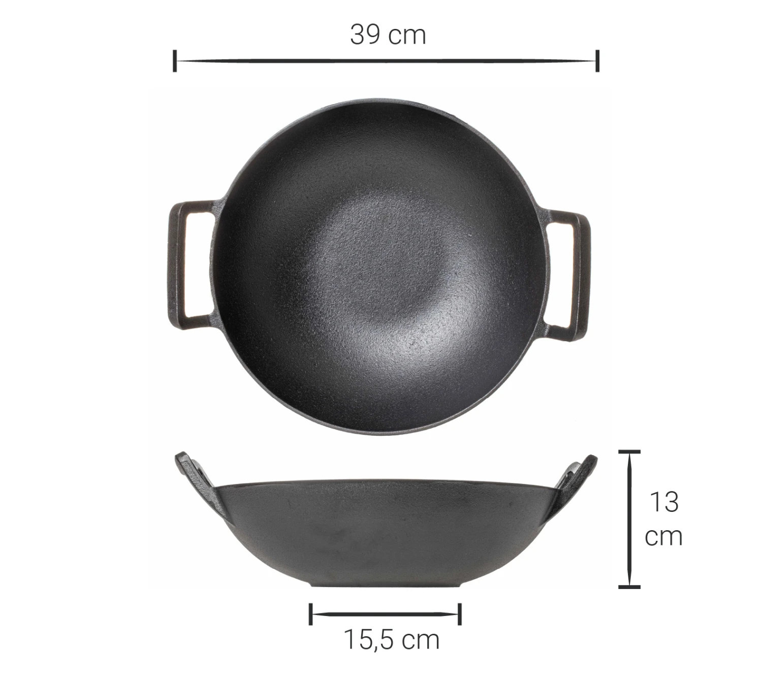 Blackwell Wokpan / Wadjan - Gietijzer - ø 32 Cm - Zonder Anti-aanbaklaag 5 Blackwell Wokpan / Wadjan - Gietijzer - ø 32 Cm - Zonder Anti-aanbaklaag - Afbeelding 5