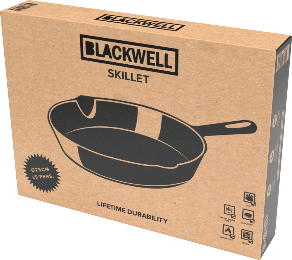 Blackwell Koekenpan - Gietijzer - ø 25 Cm - Zonder Anti-aanbaklaag 11 Blackwell Koekenpan - Gietijzer - ø 25 Cm - Zonder Anti-aanbaklaag - Afbeelding 11
