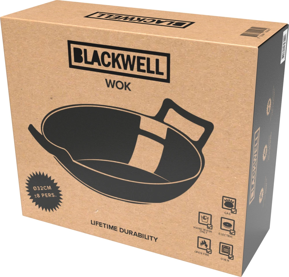 Blackwell Wokpan / Wadjan - Gietijzer - ø 32 Cm - Zonder Anti-aanbaklaag 7 Blackwell Wokpan / Wadjan - Gietijzer - ø 32 Cm - Zonder Anti-aanbaklaag - Afbeelding 7