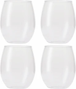 HappyGlass Waterglazen - Onbreekbaar Superglas - Tik Tucker - 400 Ml - 4 Stuks