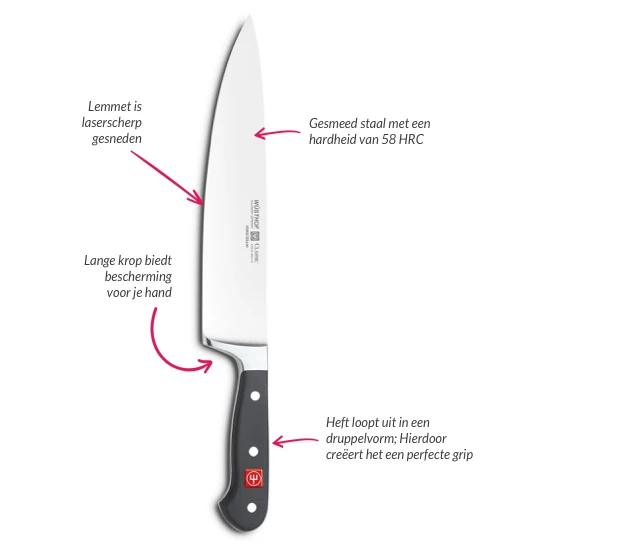 Wusthof Vleesmes Classic 20 Cm 3 Wusthof Vleesmes Classic 20 Cm - Afbeelding 3