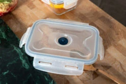 Sareva Vacuum Ovenschalen / Vershoudbakjes - Hittebestendid Glas - 3 Delige Set / 485 Ml + 970 Ml -Keukengerei Verkoop Crumble in ovenschaal en vershoudbakjes 5 1