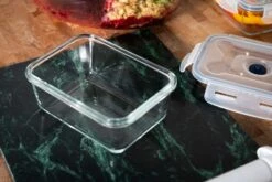 Sareva Vacuum Ovenschalen / Vershoudbakjes - Hittebestendig Glas - 4 Delige Set / 485 + 970 + 1.7 Ltr -Keukengerei Verkoop Crumble in ovenschaal en vershoudbakjes 6