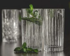 Cookinglife Longdrinkglazen Moville - 440 Ml - 4 Stuks -Keukengerei Verkoop Glas04 streep 9 1