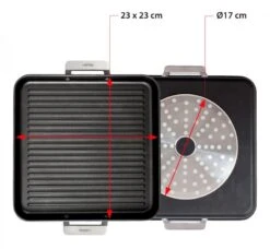 Valira Grillpan Aire Met Handgrepen - 23 X 23 Cm - Standaard Anti-aanbaklaag -Keukengerei Verkoop GrillpanMetHandvaten23x23cm.jpg2