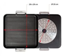 Valira Grillpan Aire Met Handgrepen - 28 X 28 Cm - Standaard Anti-aanbaklaag -Keukengerei Verkoop GrillpanMetHandvaten28x28cm2