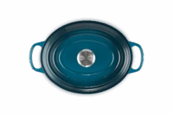 Le Creuset Braadpan Signature - Ovaal - Deap Teal - ø 29 Cm / 4.7 Liter -Keukengerei Verkoop LC 20210125 HL PS FS 21178296422430 004