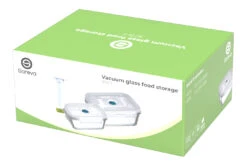 Sareva Vacuum Ovenschalen / Vershoudbakjes - Hittebestendid Glas - 3 Delige Set / 485 Ml + 970 Ml -Keukengerei Verkoop Long set of 2 Current View