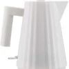 Alessi Waterkoker Plissé - Droogkookbeveiliging - Wit - Michele De Lucchi - 1 Liter - MDL06/1 W