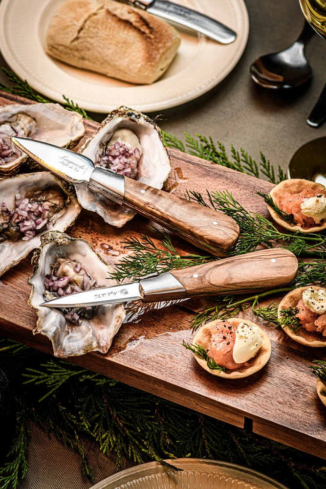 Laguiole Style De Vie Oestermessen Met Oesterhouder Luxury Line Olijfhout 3 Laguiole Style De Vie Oestermessen Met Oesterhouder Luxury Line Olijfhout - Afbeelding 3