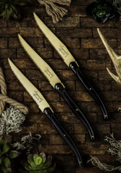Laguiole Style De Vie Steakmessen Prestige Line Goud - 6 Stuks 5 Laguiole Style De Vie Steakmessen Prestige Line Goud - 6 Stuks -Keukengerei Verkoop PresSteakGoudZw 1